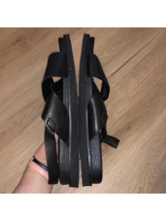ANTHONY VEER LEATHER CANCUN BLACK CROSSROAD STRAP SANDALS SHOES MENS SIZE 11 main image 4